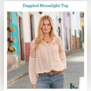 Sundance Dappled Moonlight pink blouse size M